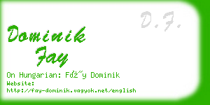 dominik fay business card